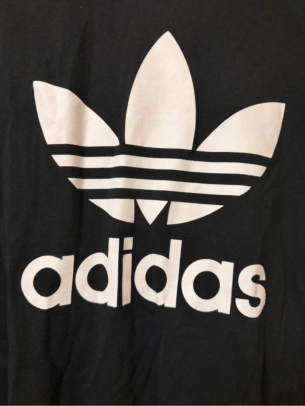 adidas Black T‑Shirt with White Trefoil Logo